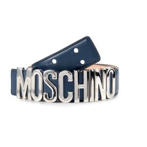 MOSCHINO Logo Leather Belt
